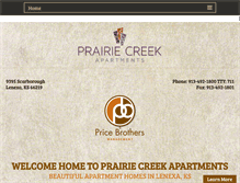 Tablet Screenshot of prairiecreekapartments.com